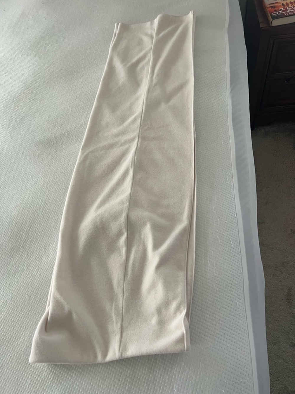 Ladies winter white wide leg soft  Casual Pants